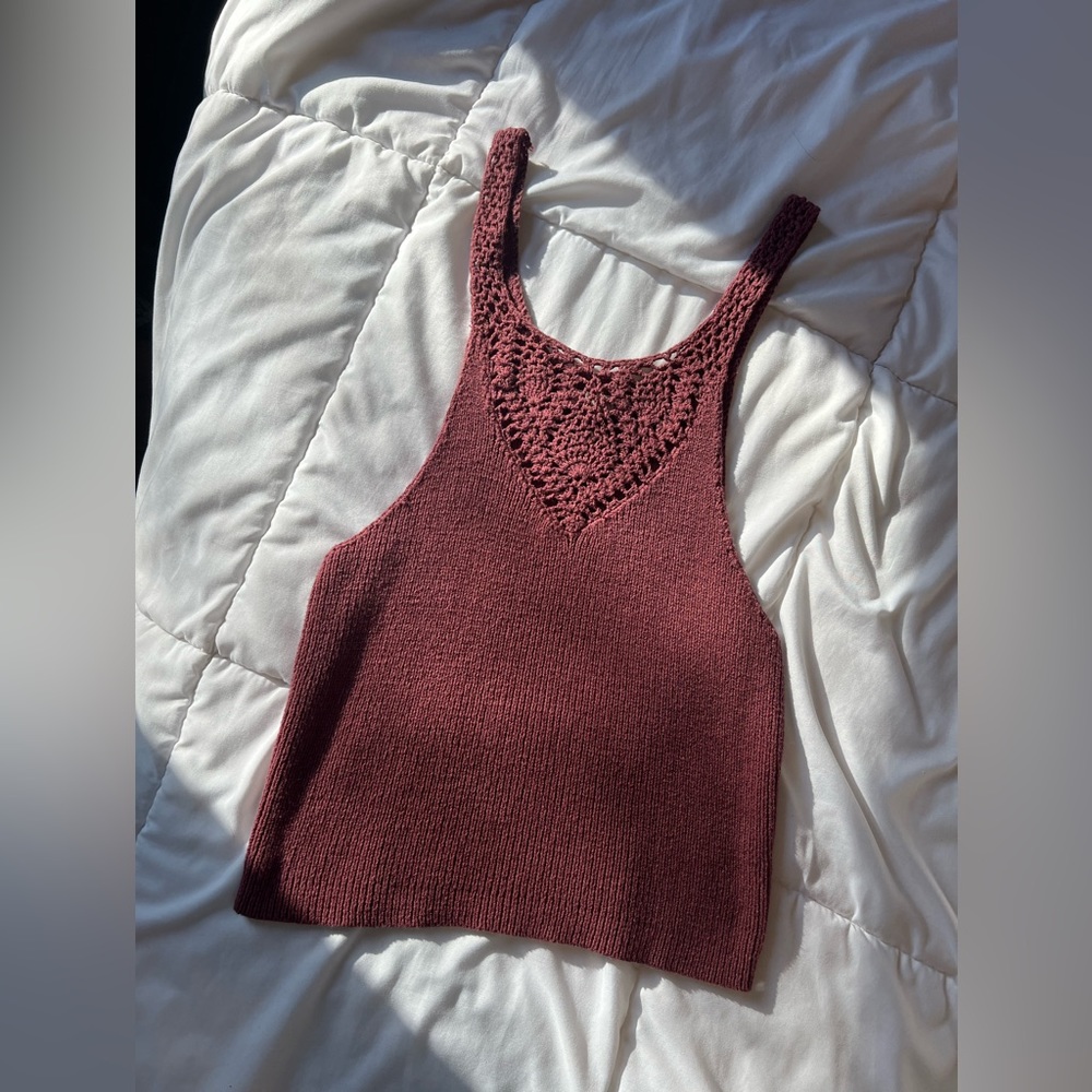 •LA Hearts Crocheted Top•